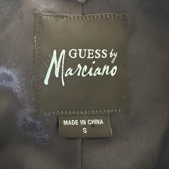 Guess by Marciano Navy Blue Shearling Style Vest Size Small - Picture 4 of 4